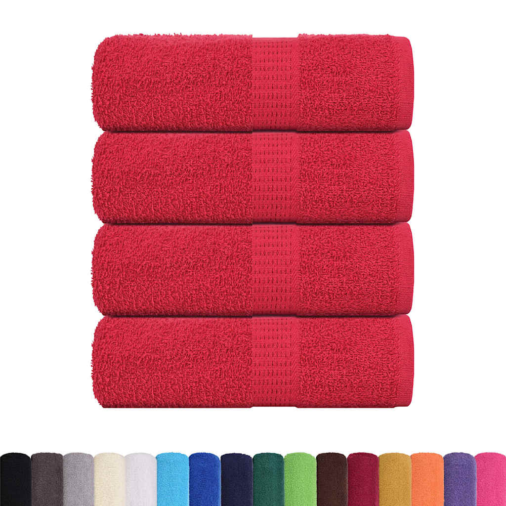 Vidaxl Savap Wipes 4 ST 30x30 cm 360 g m² 100% de coton rouge