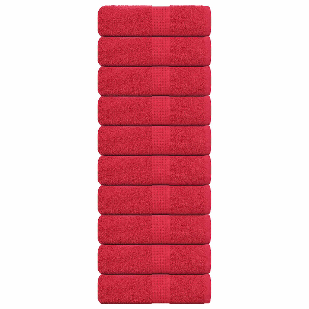 Vidaxl SOAP Wipes 10 ST 30x30 cm 360 g m² 100% de coton rouge
