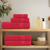 Vidaxl Guest Wipes 2 PCS 30x50 cm 360 g m² 100% de coton rouge