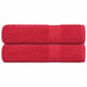Serviettes vidaxl 2 ST 50x100 cm 360 g m² 100% de coton rouge