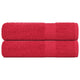 Serviettes de douche vidaxl 2 st 70x140 cm 360 g m² 100% coton rouge