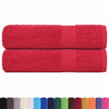 Serviettes de douche vidaxl 2 st 70x140 cm 360 g m² 100% coton rouge