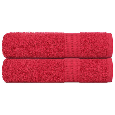 Serviettes de bain vidaxl 2 pcs 100x150 cm 360 g m² 100% coton rouge