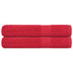 Serviettes vidaxl 2 pcs 100x200 cm 360 g m² 100% de coton rouge