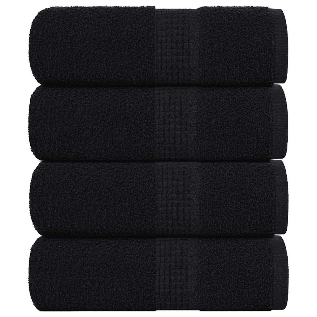 Vidaxl Soap Wipes 4 ST 30x30 cm 360 g m² 100% coton noir