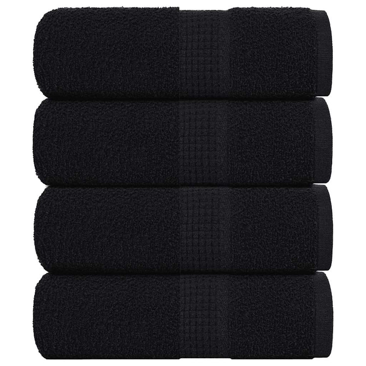 Vidaxl Soap Wipes 4 ST 30x30 cm 360 g m² 100% coton noir