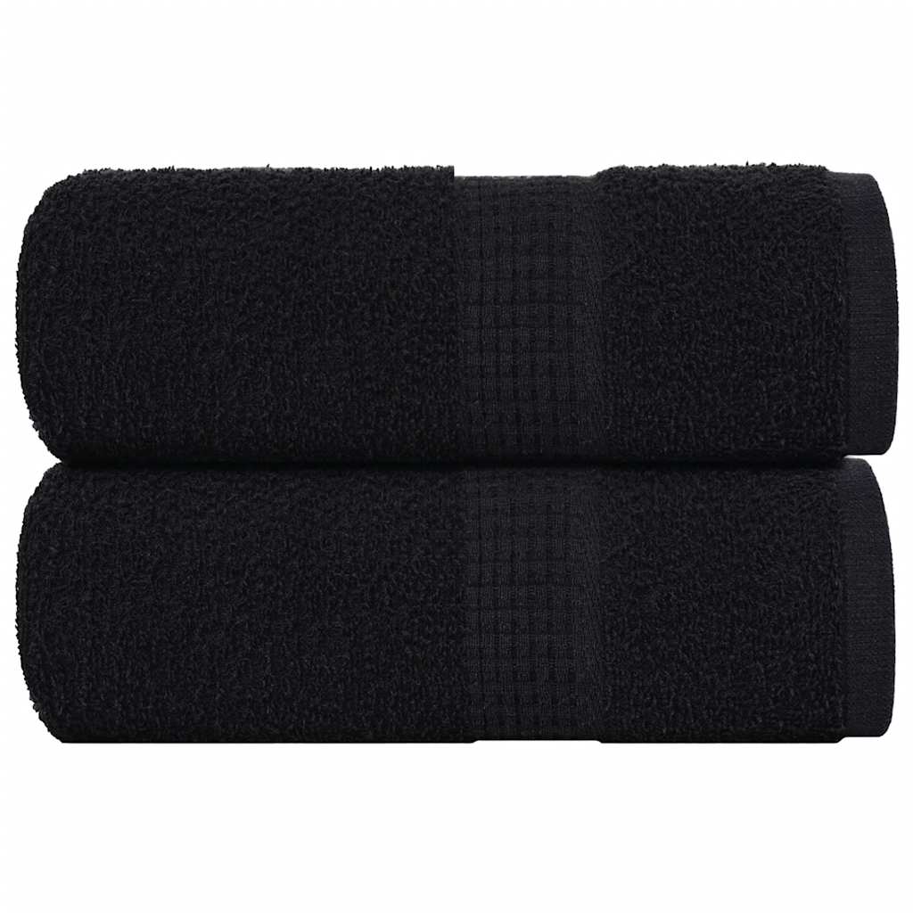 Vidaxl Guest Wipes 2 ST 30x50 cm 360 g m² 100% coton noir