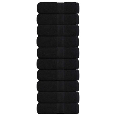 Vidaxl Guest Wipes 10 PCS 30x50 cm 360 g m² 100% coton noir