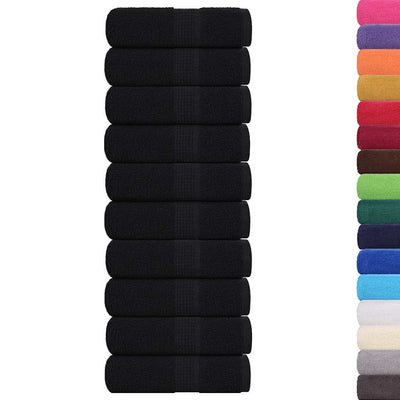Vidaxl Guest Wipes 10 PCS 30x50 cm 360 g m² 100% coton noir