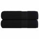 Serviettes vidaxl 2 ST 50x100 cm 360 g m² 100% coton noir