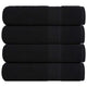Serviettes vidaxl 4 ST 50x100 cm 360 g m² 100% coton noir
