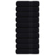Serviettes vidaxl 10 ST 50x100 cm 360 g m² 100% coton noir