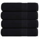 Serviettes de bain vidaxl 4 ST 100x150 cm 360 g m² 100% coton noir