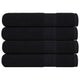 Serviettes sauna vidaxl 4 ST 80x200 cm 360 g m² 100% coton noir