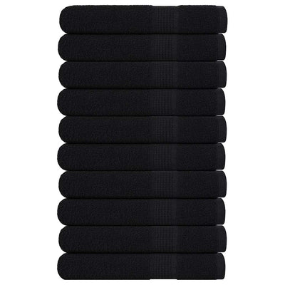 Serviettes sauna vidaxl 10 ST 80x200 cm 360 g m² 100% coton noir