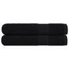 Serviettes vidaxl 2 pcs 100x200 cm 360 g m² 100% coton noir