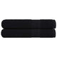 Serviettes vidaxl 2 pcs 100x200 cm 360 g m² 100% coton noir