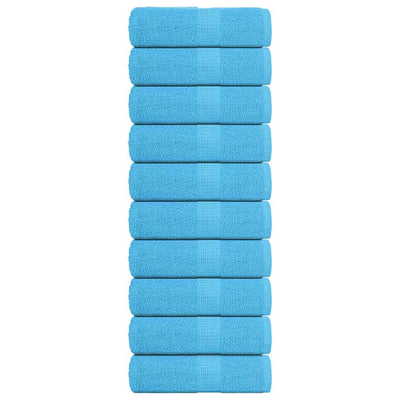 Vidaxl Savon Wipes 10 ST 30x30 cm 360 g m² 100% coton turquoise