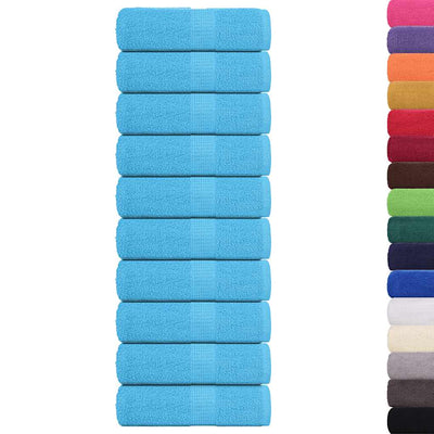 Vidaxl Guest Wipes 10 PCS 30x50 cm 360 g m² 100% coton turquoise