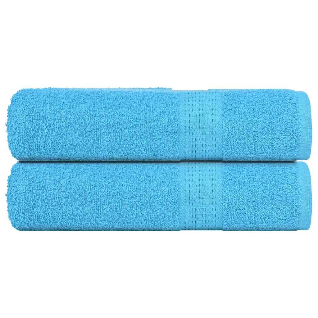 Serviettes Vidaxl 2 ST 50x100 cm 360 g m² 100% coton turquoise