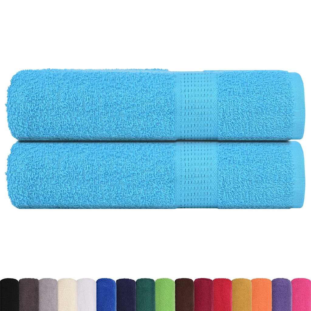 Serviettes Vidaxl 2 ST 50x100 cm 360 g m² 100% coton turquoise