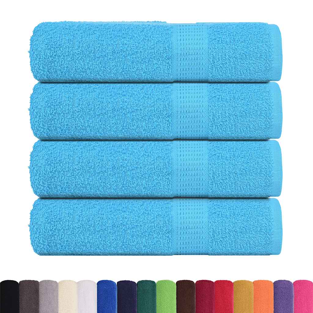 Serviettes Vidaxl 4 ST 50x100 cm 360 g m² 100% coton turquoise