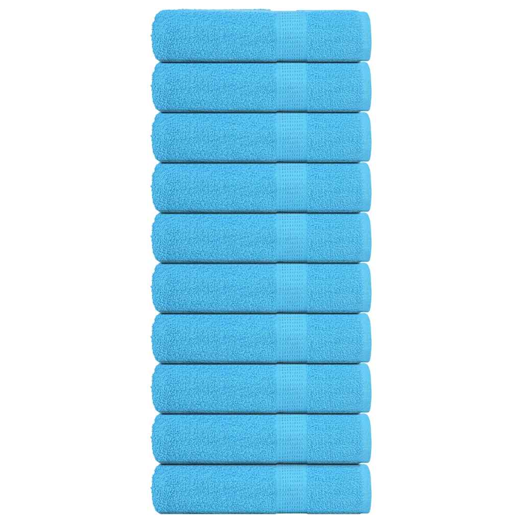 Serviettes Vidaxl 10 ST 50x100 cm 360 g m² 100% coton turquoise