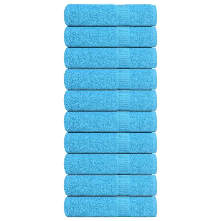 Serviettes Vidaxl 10 ST 50x100 cm 360 g m² 100% coton turquoise