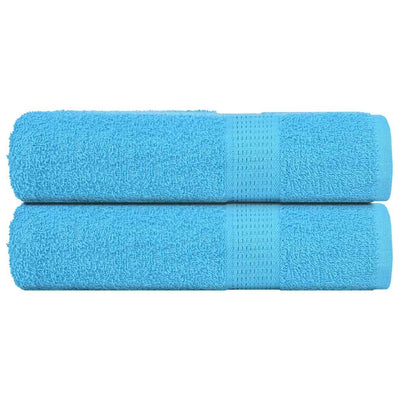 Serviettes de douche Vidaxl 2 st 70x140 cm 360 g m² 100% coton turquoise