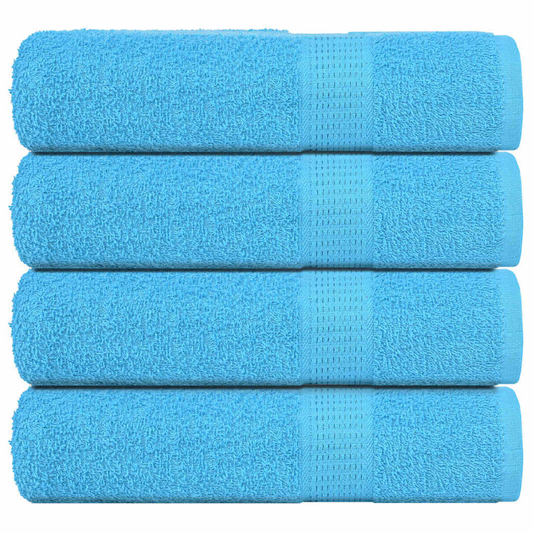 Serviettes de douche Vidaxl 4 ST 70x140 cm 360 g m² 100% coton turquoise