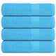 Serviettes de douche Vidaxl 4 ST 70x140 cm 360 g m² 100% coton turquoise