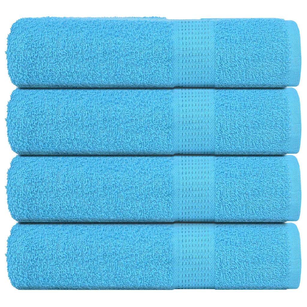 Serviettes de bain vidaxl 4 ST 100x150 cm 360 g m² 100% coton turquoise