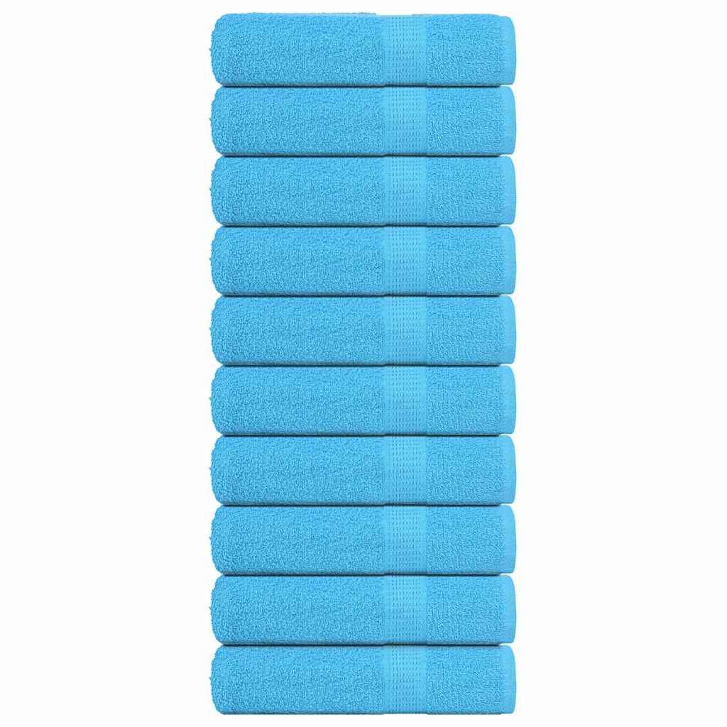Serviettes de bain vidaxl 10 pcs 100x150 cm 360 g m² 100% coton turquoise