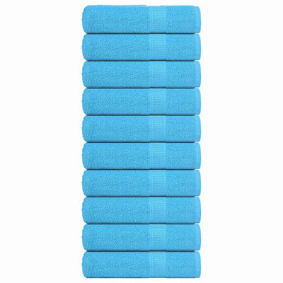 Serviettes de bain vidaxl 10 pcs 100x150 cm 360 g m² 100% coton turquoise