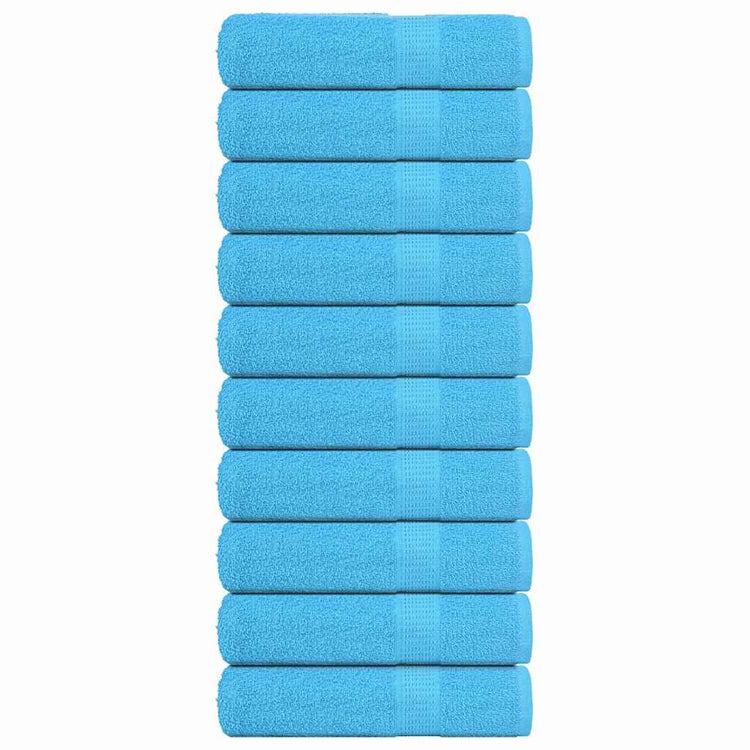 Serviettes de bain vidaxl 10 pcs 100x150 cm 360 g m² 100% coton turquoise