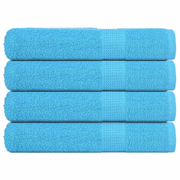 Serviettes de sauna vidaxl 4 ST 80x200 cm 360 g m² 100% coton turquoise