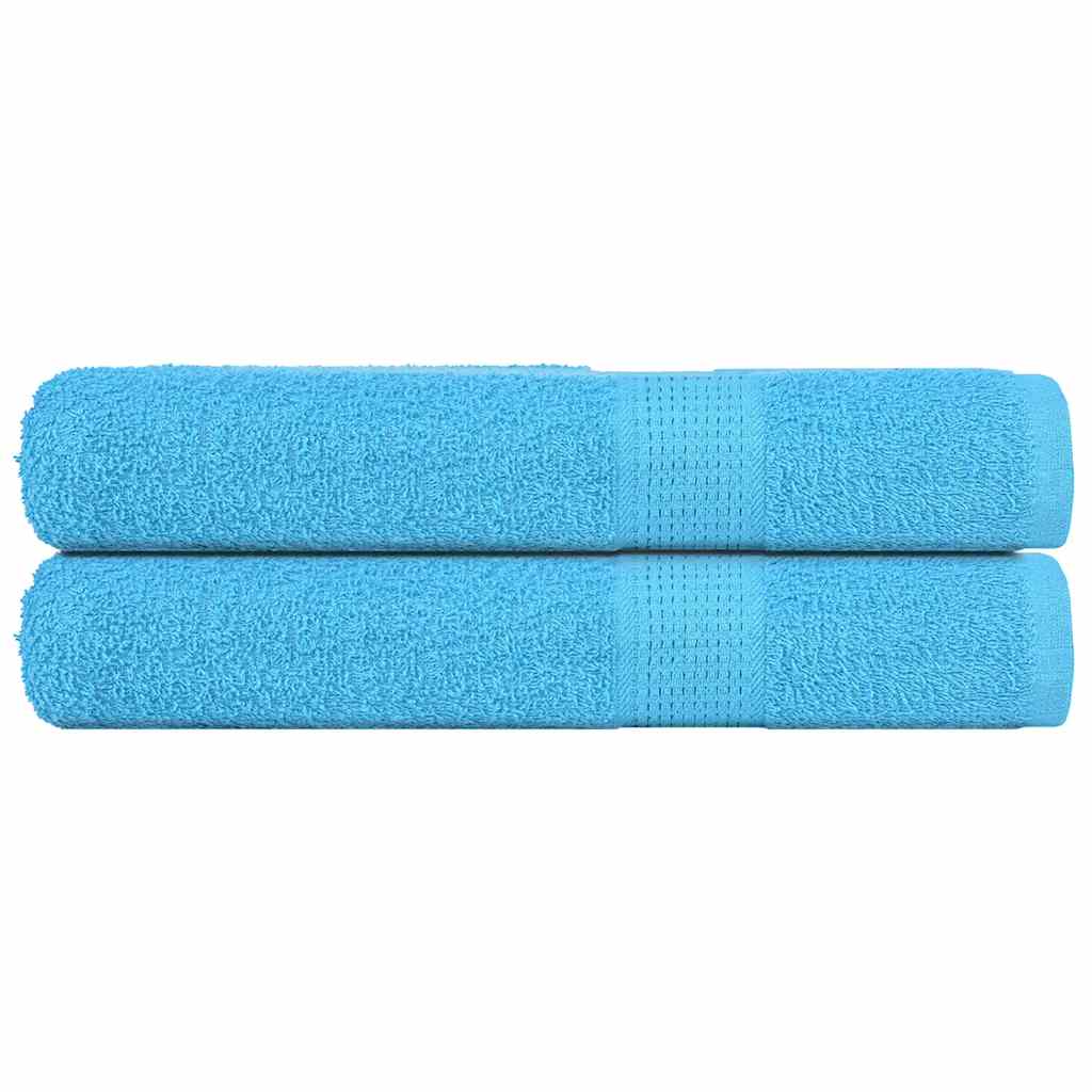 Serviettes Vidaxl 2 PCS 360 g m² 100x200 cm 100% coton turquoise
