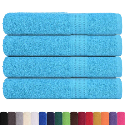Serviettes Vidaxl 4 ST 360 G M² 100x200 cm 100% coton turquoise