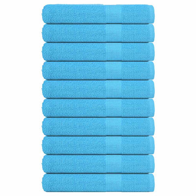 Serviettes Vidaxl 10 PCS 360 g M² 100x200 cm 100% coton turquoise