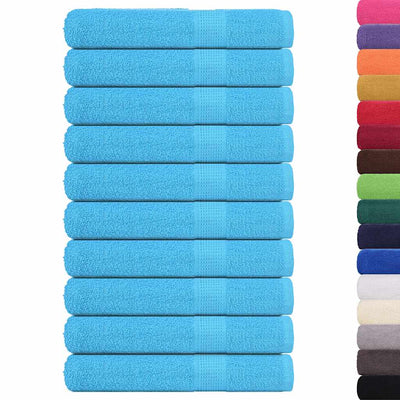 Serviettes Vidaxl 10 PCS 360 g M² 100x200 cm 100% coton turquoise