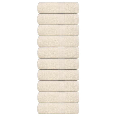 Vidaxl Guest Wipes 10 PCS 30x50 cm 360 g m² 100% coton crème -colored