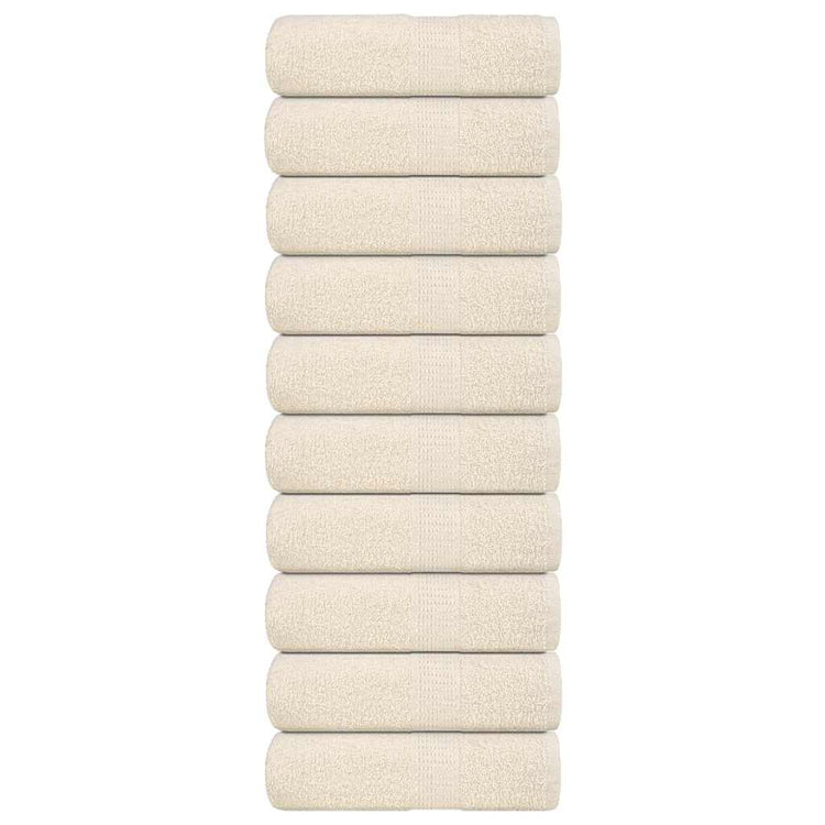Vidaxl Guest Wipes 10 PCS 30x50 cm 360 g m² 100% coton crème -colored