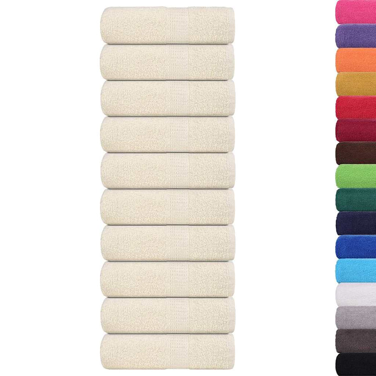 Vidaxl Guest Wipes 10 PCS 30x50 cm 360 g m² 100% coton crème -colored