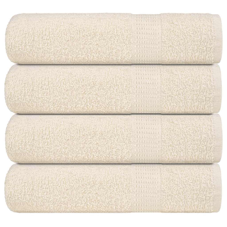 Serviettes Vidaxl 4 ST 50X100 CM 360 G M² 100% CREME DE COTTON -COLORED