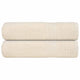 Serviettes de douche Vidaxl 2 st 70x140 cm 360 g m² 100% coton crème