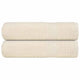 Serviettes de bain vidaxl 2 ST 100x150 cm 360 g m² 100% coton crème-colored