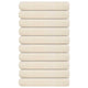 Serviettes de sauna vidaxl 10 ST 80x200 cm 360 g m² 100% coton crème
