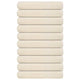 Serviettes Vidaxl 10 pc 100x200 cm 360 g m² 100% coton crème -colored