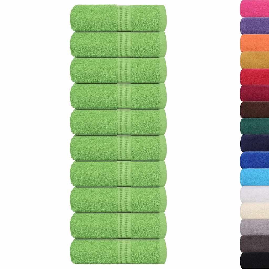 Vidaxl Soap Wipes 10 ST 30x30 cm 360 g m² 100% coton vert pomme