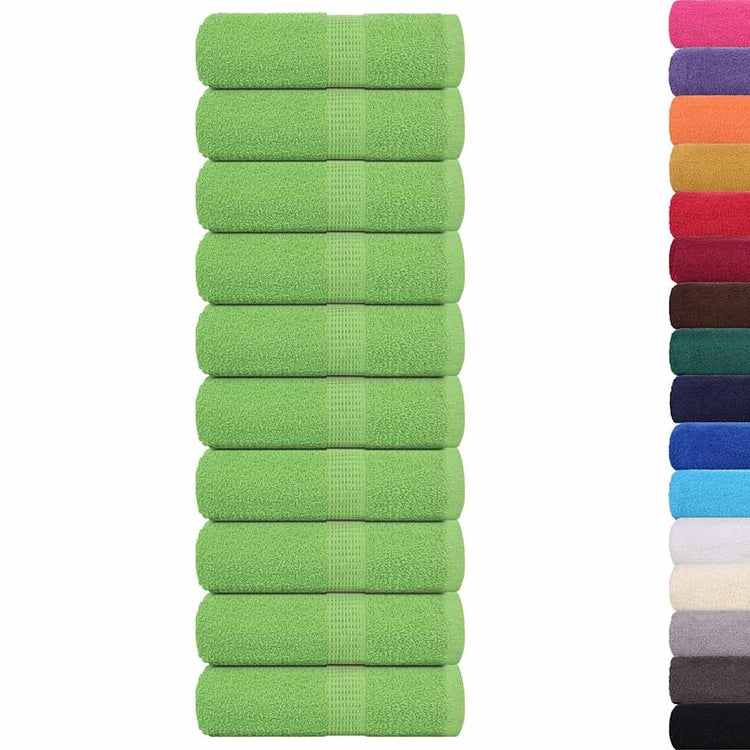 Vidaxl Soap Wipes 10 ST 30x30 cm 360 g m² 100% coton vert pomme